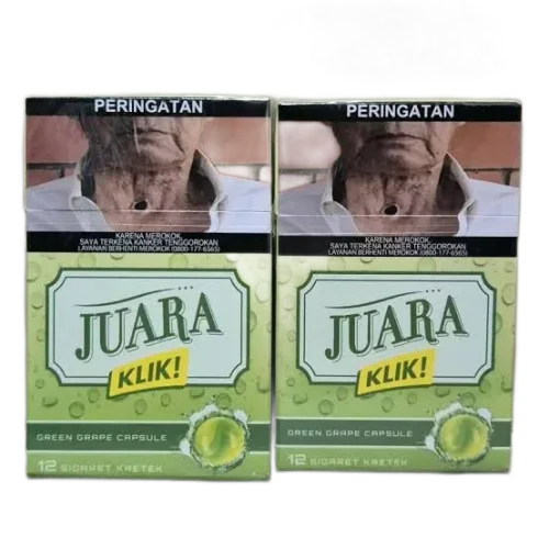 Beli JUARA KRETEK KLIK GREEN GRAPE Murah di Toko Sembako Sumber Bahagia (SB Grosir)